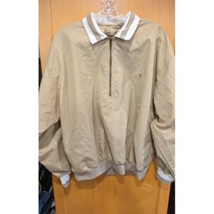 Desert Classic Golf Jacket Mens‎ Small Pull-on Half zip Tan 80's